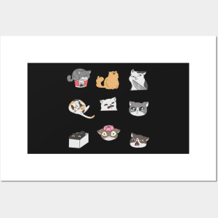 Meme cats stickers Posters and Art